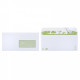 ENVELOPPES **BTE500* BLANCHES RECYCLÉES DL 110X220 80G FENETRE 45X100 BP NF PEFC FRANCE