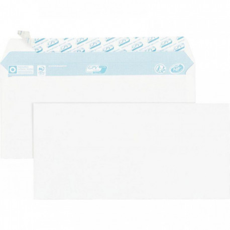 ENVELOPPES *BTE 70*  DL BLANCHES 80G NF PEFC 110x220   6261