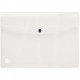 ENVELOPPES POLYPRO INCOLORE POUR A4 FERMETURE PAR BOUTON PRESSION LOT DE 5
