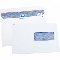 ENVELOPPES **PQT100* BLANCHES GPV  SECURE.FT 162x229MM FENETRE 45X100 90G FSC FAB FRANCE