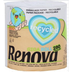 ESSUIE-TOUT 21X22,8 CM 280F BOBINE 2 PLIS  100 % RECYCLE FAB France FSC ECOLABEL RENOVA 