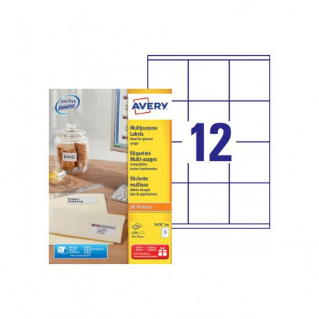 ETIQUETTEMULTI-USAGES 70x70 BTE 100 3476-100