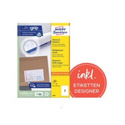 ÉTIQUETTES 48.5X16.9MM BLANCHES BTEX6400  P/JE-LASER-COPIEUR