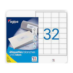 ETIQUETTES 51X33.8  MULTI-USAGE PLANCHE A4  BTE 3200 AGIPA 100634