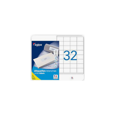 ETIQUETTES 51X33.8  MULTI-USAGE PLANCHE A4  BTE 3200 AGIPA 100634