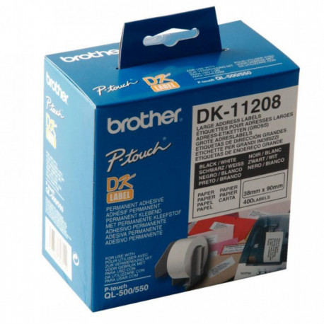 ETIQUETTES DK11208 D'ADRESSAGE 38X90 MM 400 ETIQ.  BROTHER