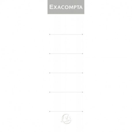 ÉTIQUETTES POUR CLASSEUR A LEVIER **PQT DE 10** CARTONNÉES 18X5CM BLANCHES