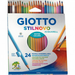 ÉTUI DE 24 CRAYONS DE COULEUR STILNOVO AQUARELLABLES ASSORTIS
