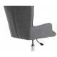 FAUTEUIL BUREAU TISSU GRIS RECOUVERT BASE METAL