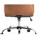 FAUTEUIL DE DIRECTION SIMILI CUIR CREME BASE ACIER MAX