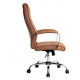 FAUTEUIL DE DIRECTION SIMILI CUIR CREME BASE ACIER MAX