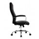 FAUTEUIL DE DIRECTION SIMILI CUIR NOIR BASE ACIER MAX