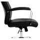 FAUTEUIL DE DIRECTION SIMILI CUIR NOIR BASE ACIER MAX