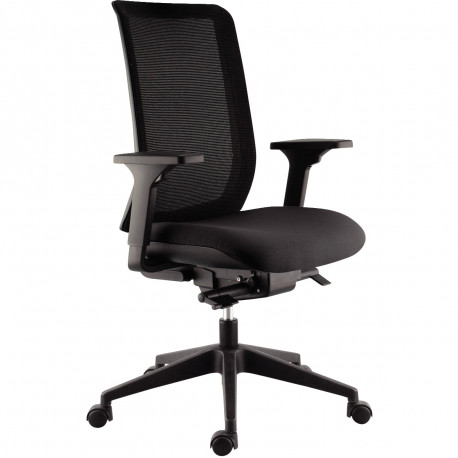 FAUTEUIL ERGA MESH FAB FRANCE NOIR SYNCHRONE HT DOSSIER RESILLE PROF.ASS.REGL. TRANSL.D ASSISE TISS.NON FEU NF 110KG GAR 5ANS 