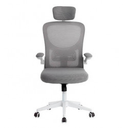 FAUTEUIL ERGONOMIQUE BICOLORE MAILLE BASE NYLON HAUTEUR