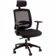 FAUTEUIL MALICE+ /  ASSISE TISSU NOIR - TRANSLATION + TÉTIÈRE NOIRE+ACC.3D-SUP.LOMBAIRE