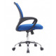 FAUTEUIL OPERATEUR NOIR/BLEU MAILLE BASE METAL MAX