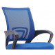 FAUTEUIL OPERATEUR NOIR/BLEU MAILLE BASE METAL MAX