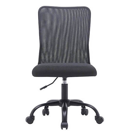 FAUTEUIL OPERATEUR NOIR MAILLE BASE METAL SANS MAX