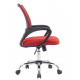 FAUTEUIL OPERATEUR NOIR/ROUGE MAILLE BASE METAL