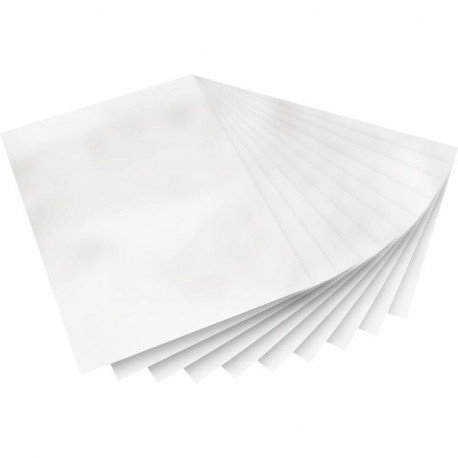 FEUILLES TRANSPARENTES ÉLECTROSTATIQUES POUR VITRAIL 23X33CM POCH. DE 10