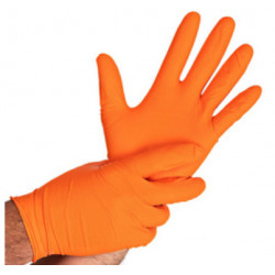 GANT NITRILE "POWER GRIP" NON POUDRÉ BTE50 ORANGE TAILLE L HYGOSTAR