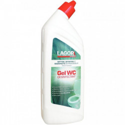GEL WC  DETARTRANT DESINFECTANT DESODORISANT LAGOR FLACON 1L CW09 BIOCIDE BACTERICIDE EN13697 FONGIQUE EN13697 VIRUCIDE EN14476