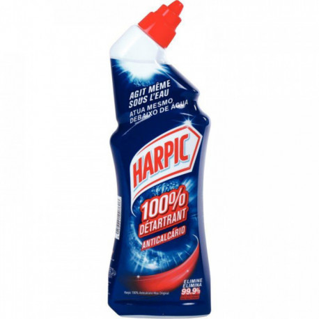 GEL WC DETARTRANT HARPIC 100% 750ML DETARTRANT ANTI CALCAIRE FAB France BIOCIDE BACTERICIDE  EN1276 EN13697 FONGICIDE EN1650 VIR