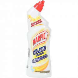 GEL WC JAVEL ÉCLAT BLANCHEUR HARPIC 750ML CITRON-PAMPLEMOUSSE DESODORISANT BIOCIDE BACTERICIDE FONGICIDE VIRUCIDE