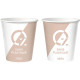 GOBELETS CARTON ALPHA ZERO PLASTIQUE 18CL PQT50 SABLE PEFC RECYCLABLE TEMP INF A 90° L.70,3xl.70,3xH.79,5 mmxØ.7,3 cm FAB France