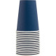 GOBELETS EN CARTON 20CL BLEU MARINE PQT15 TEMP INF A 70° SANS PLASTIQUE RECYCLABLE FSC FAB France  