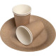 GOBELETS EN CARTON 20CL KRAFT PQT15 TEMP INF A 70° SANS PLASTIQUE RECYCLABLE FSC FAB France  