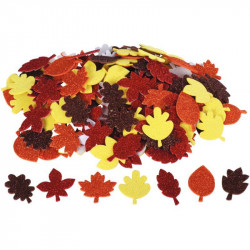 GOMMETTES  FEUILLES D' AUTOMNE EN MOUSSE SACHET DE 200