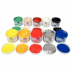 GOUACHE AUX DOIGTS TACTIL'COLOR LOT DE 10 POTS DE 225 ML