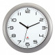 HORLOGE BLANCHE SILENCIEUSE DIAM. 30 HORNEW GRIS METAL  Hauteur des chiffres 1.8cm.  pile LR06/AA(REF614339) non fournie.