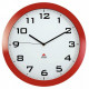 HORLOGE BLANCHE SILENCIEUSE DIAM. 38 HORNEW ROUGE  Hauteur des chiffres 1.8cm.  pile LR06/AA (REF614339) non fournie.