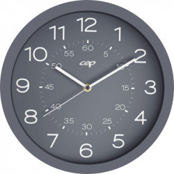 HORLOGE MINERAL Ø30 GRISE   Double graduation heures et minutesPile AA / LR06 fournie CEP 2008200201