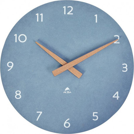 HORLOGE Ø216 30CM MILENA BLEU ET BOIS   Silencieuse et précise 1 pile LR06/AA (REF 614339)non fournie  ALBA HORMILENA B