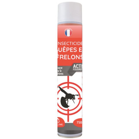 INSECTICIDE SURPUISSANT POUR GUÊPES & FRELONS AÉROSOL DE 750ML LOT DE 6