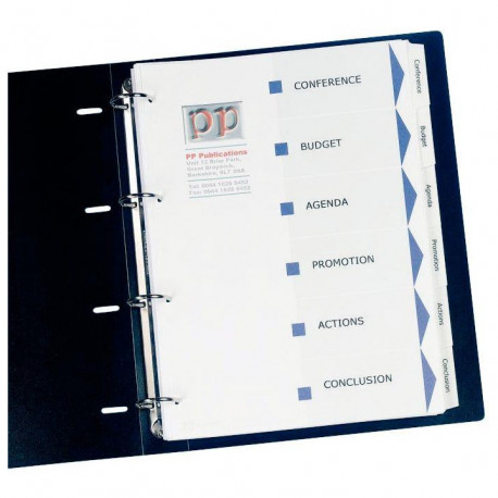 INTERCALAIRE INDEX MAKER A4 6 TOUCHES     AVERY 01638061