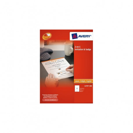 INVITATIONS ET BADGES SUR UNE MEME FEUILLE BTE 100