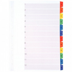 JEU 12 INTERCALAIRES CARTE MYLAR NUMÉRIQUE A4+