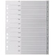 JEU DE 12 INTERCALAIRES MENSUELS EN POLYPROPYLÈNE GRIS FORMAT A4+