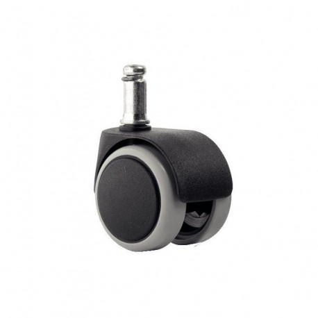 JEU DE 5 ROULETTES autofreinées tout sol axe 11MM roue 50mm pivot court POUR TOUS TYPES DE SOLS