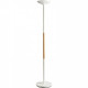 LAMPADAIRE BLANC ET BOIS LED PRYSKA 37W, 5 539 lumens 40 000 H Variateur sur mât de 3 niveaux Dim socle : 34 cm. H. 180 cm UNILU