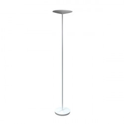LAMPADAIRE LED SLIM BLANC 30W 3000 LUMENS 25000 HEURES VARIATEUR socle  Ø 31CM  TETE Ø 35CM UNILUX