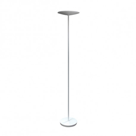 LAMPADAIRE LED SLIM BLANC 30W 3000 LUMENS 25000 HEURES VARIATEUR socle  Ø 31CM  TETE Ø 35CM UNILUX