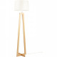 LAMPADAIRE SACHA BOIS/BLANC H. max : 169 cm. Abat-jour Ø 40 à 45 cm, hauteur 28cm. Livrée sans ampoule : culot E27 (683868) 12W 