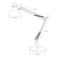 LAMPE ARCHITECTEBLANC LED SOCLE Ø 20cm 25 000h. Longueur double bras : 42 + 39 cm ALBA AMPOULE 7W E27 (REF757548)