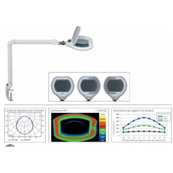 LAMPE LED LOUPE REGLABLE SUR PIED CRYSTAL MAUL